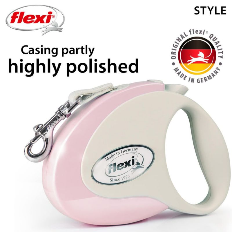 Correa Retráctil FLEXI Classic Pequeña 3 m Rosa