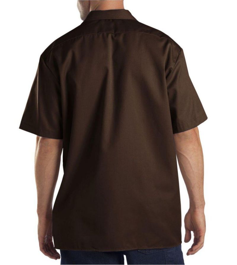 Camisa Dickies 2T de manga corta color marrón oscuro