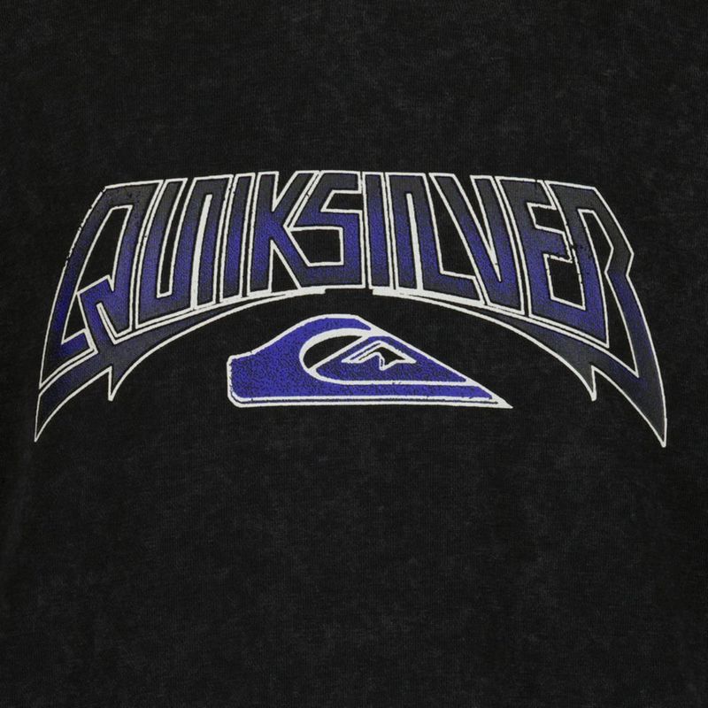 Sudadera con capucha Quiksilver 8 años lavado negro con logo gráfico