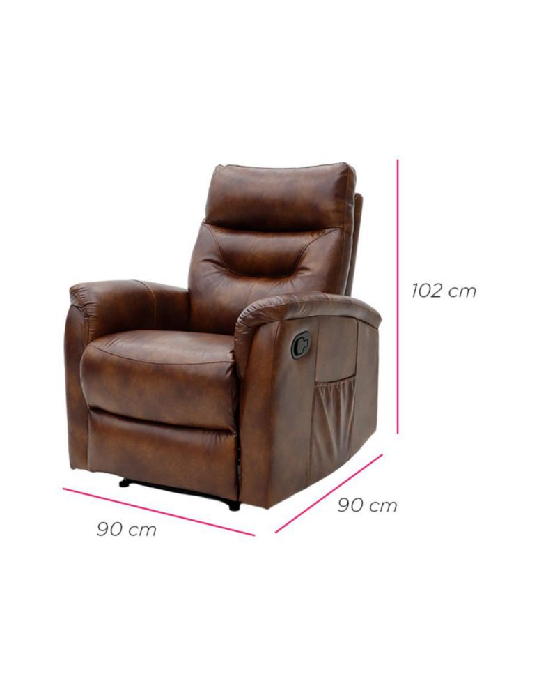 SILLÓN REPOSET LUBECK CAFÉ RECLINABLE CON PALANCA MECÁNICA Y BOLSILLO LATERAL