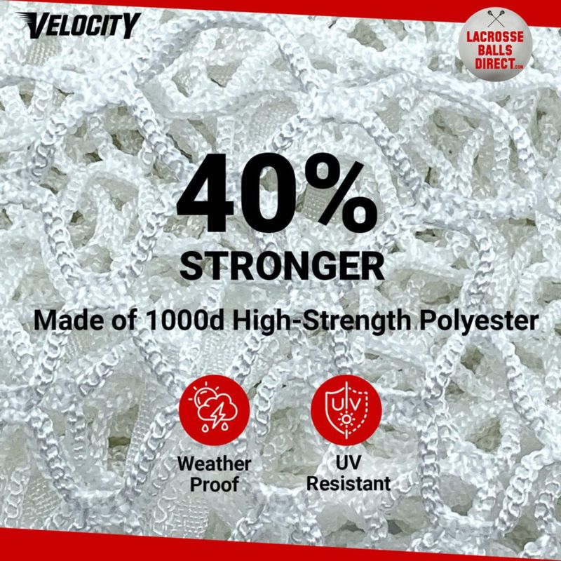 Red de Lacrosse Velocity 7 mm – Pack de 2 negro alta resistencia