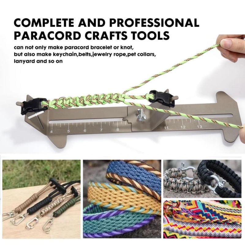 Kit de Collar para Perro con Plantilla de Paracord KOKKOYA 10‑33 cm