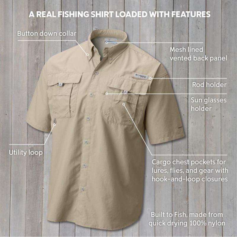 Camisa de Pesca Columbia PFG Bahama II de Manga Corta