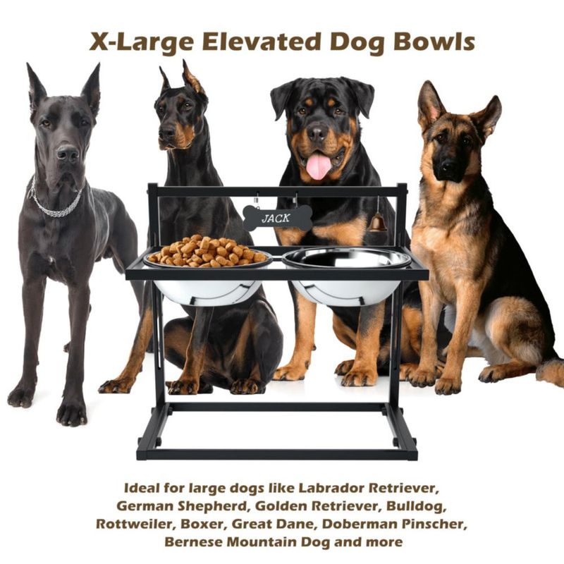 Tazones para perros TIDANT XL ajustables juego de 2 tazones de 13 tazas
