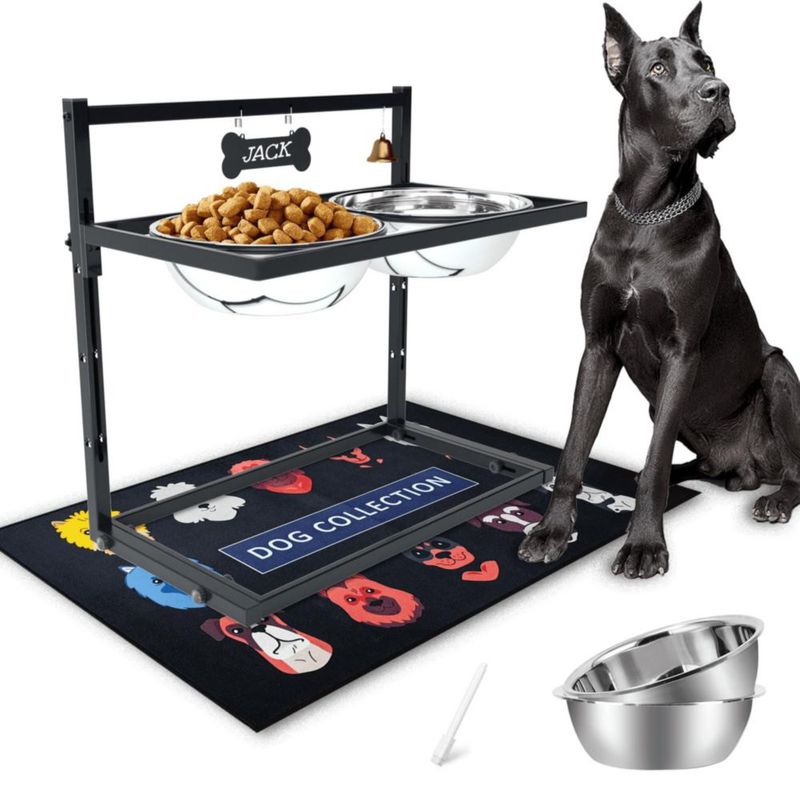 Tazones para perros TIDANT XL ajustables juego de 2 tazones de 13 tazas