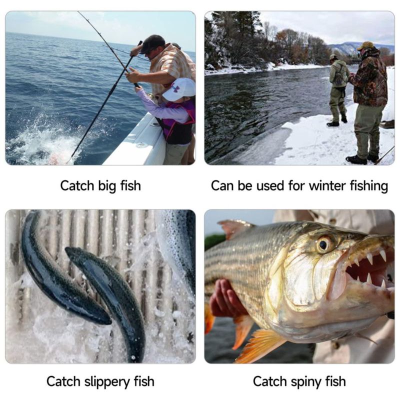 Gancho de pesca SANLIKE 150 cm telescópico de acero inoxidable