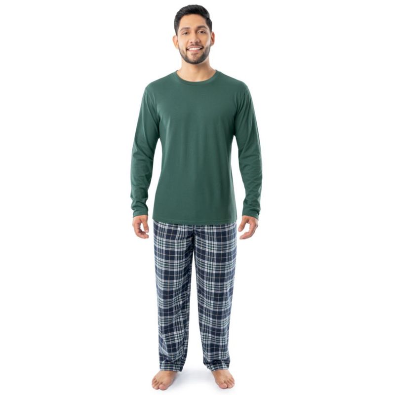 Pijama Fruit of the Loom talla grande verde y azul marino a cuadros