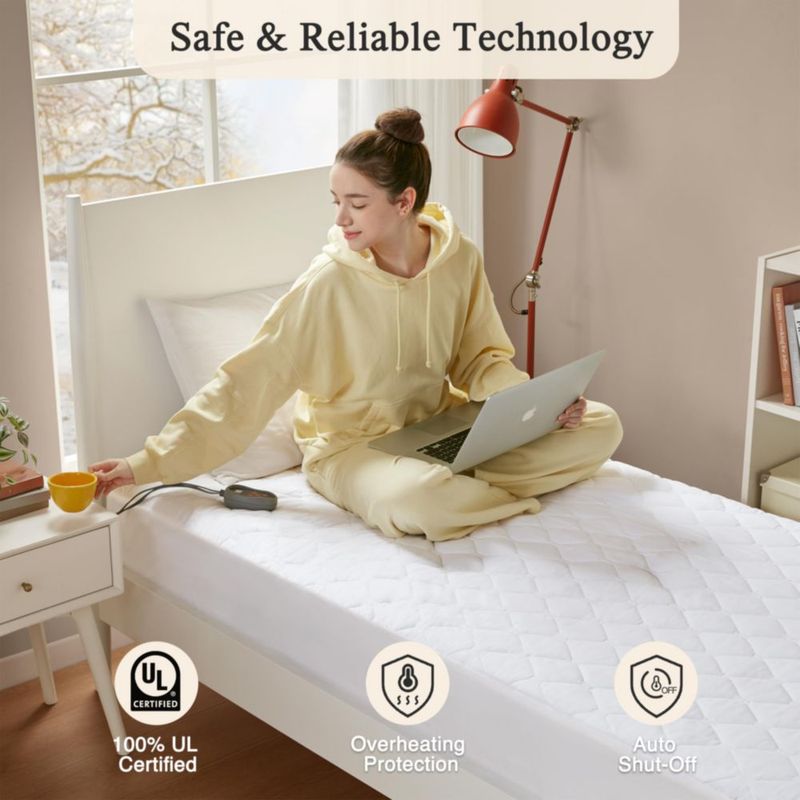 Almohadilla calefactable Beautyrest de algodón Twin 99 × 191 cm