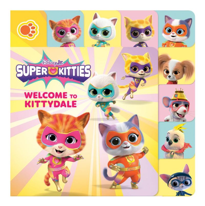 Libro de cartón con pestañas Disney Junior SuperKitties: Bienvenidos a Kittydale
