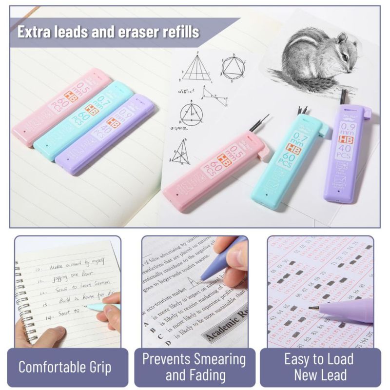 Set de 6 portaminas Mr. Pen en colores pastel