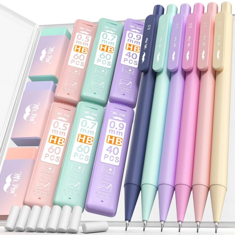 Set de 6 portaminas Mr. Pen en colores pastel