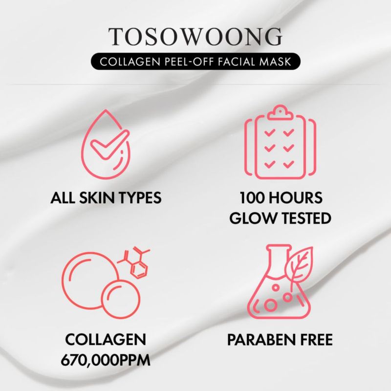 Máscara TOSOWOONG Real Collagen Fit de 50 ml para mayor elasticidad