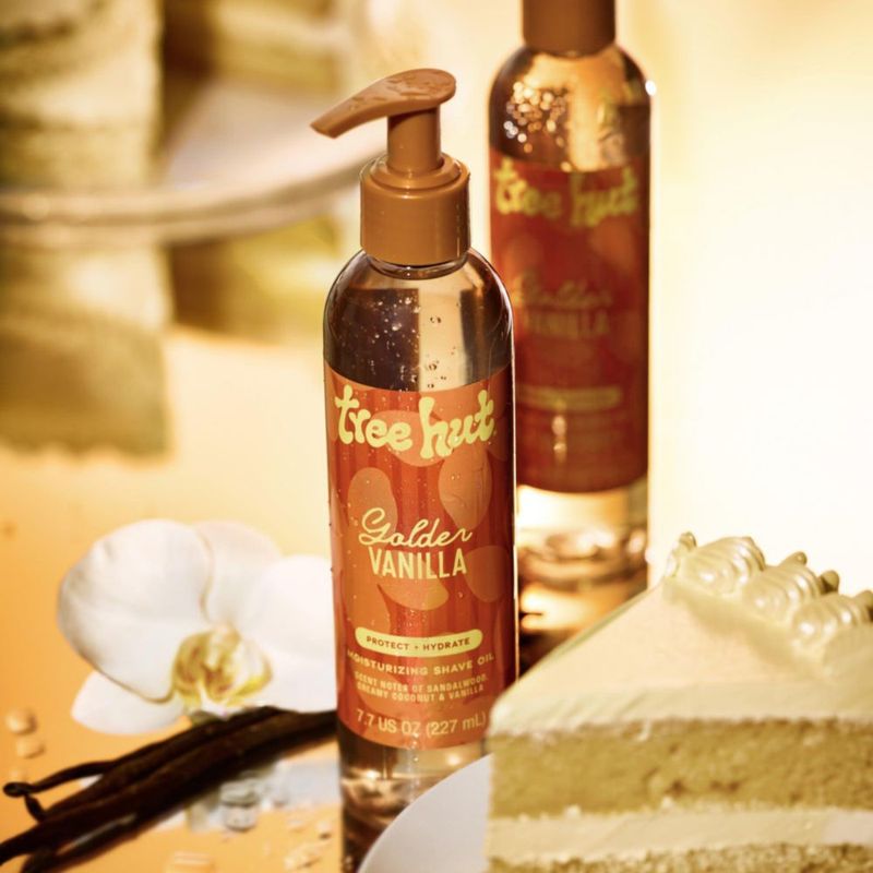 Aceite de afeitar hidratante Tree Hut Golden Vanilla 227 ml