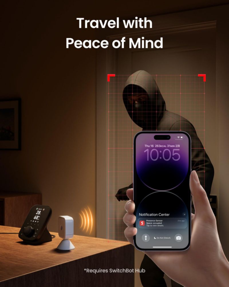 Sensor de presencia y movimiento inteligente con radar mmWave SwitchBot