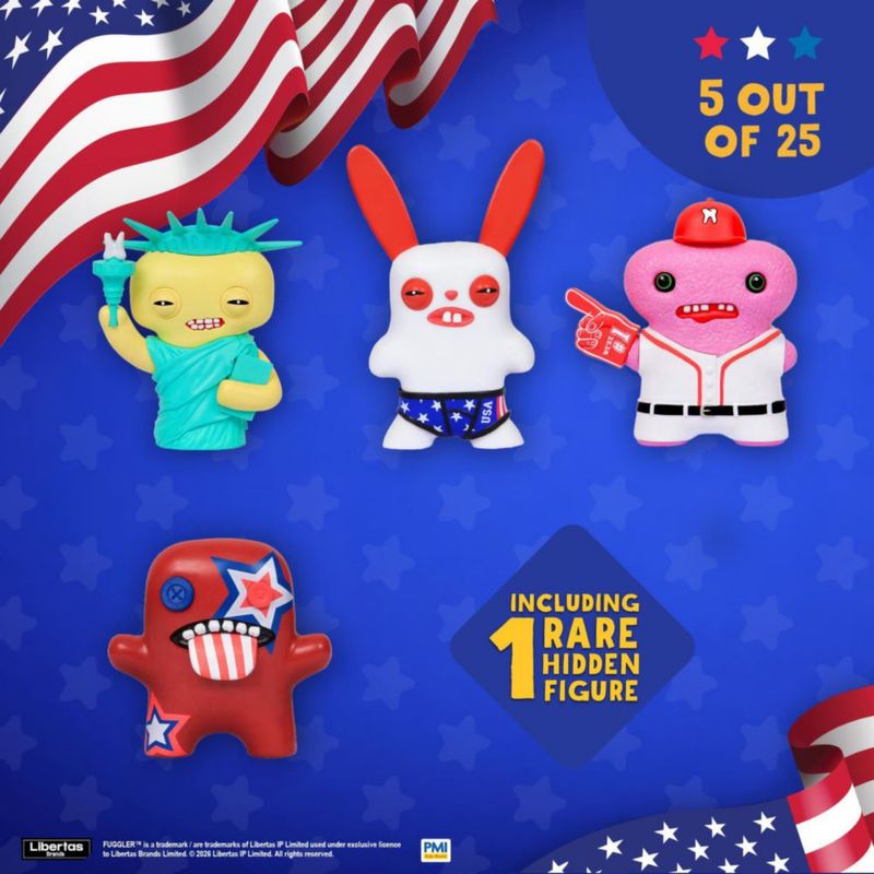 Figuras coleccionables P.M.I. Fuggler USA 250 paquete de 5