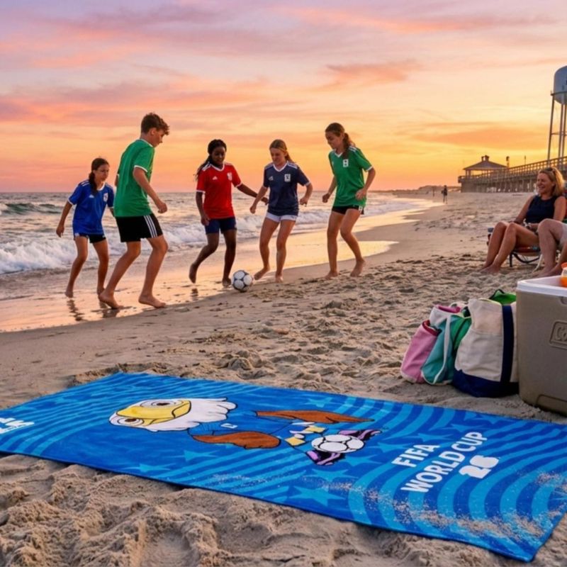 Toalla Wagon International Copa Mundial de la FIFA 76 x 152 cm de terciopelo