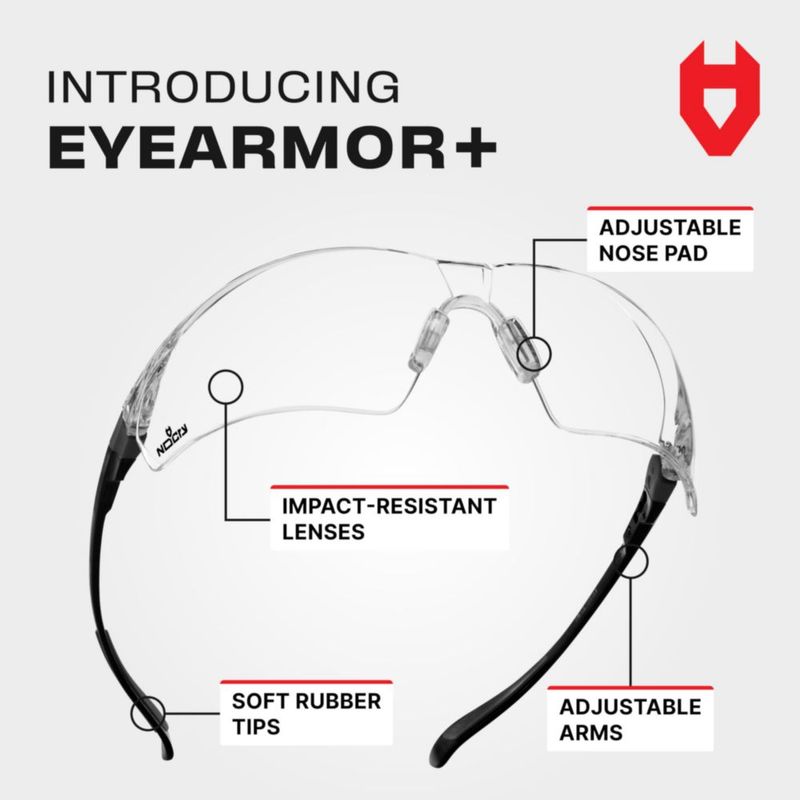Gafas de tiro NoCry 506U transparentes con protección antivaho y UV