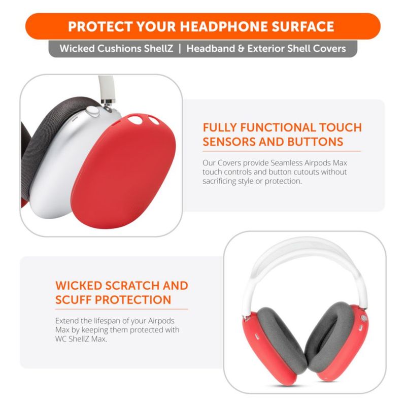 Funda de silicona WC ShellZ Max para AirPods Max 1 y 2