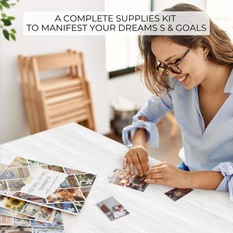 Libro para tablero de visión ZICOTO con imágenes motivacionales frases y kit