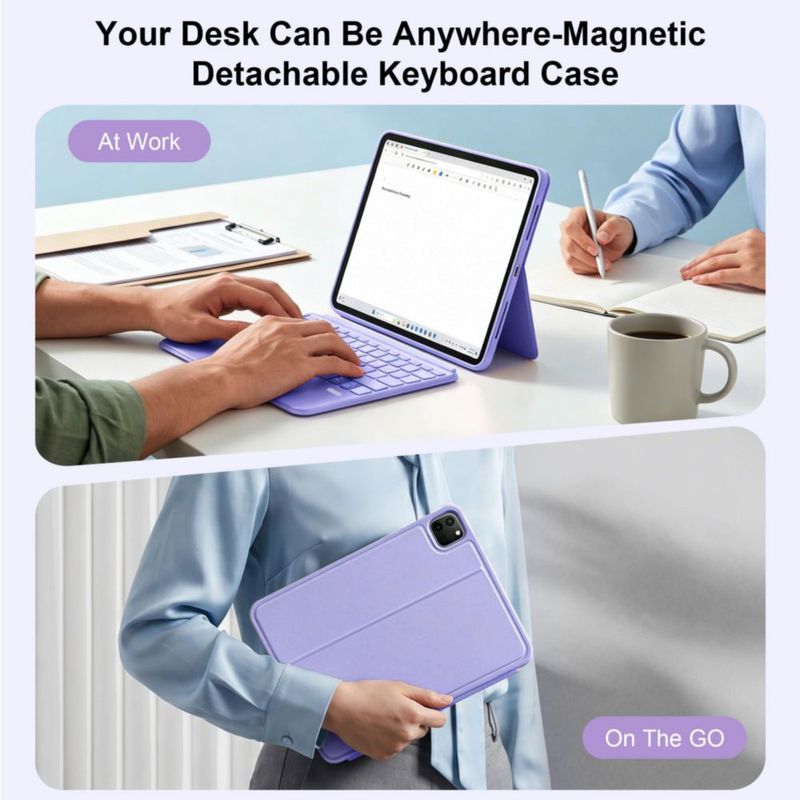Funda con Teclado WIWU Air 11" 2026/2025/2024 Morado