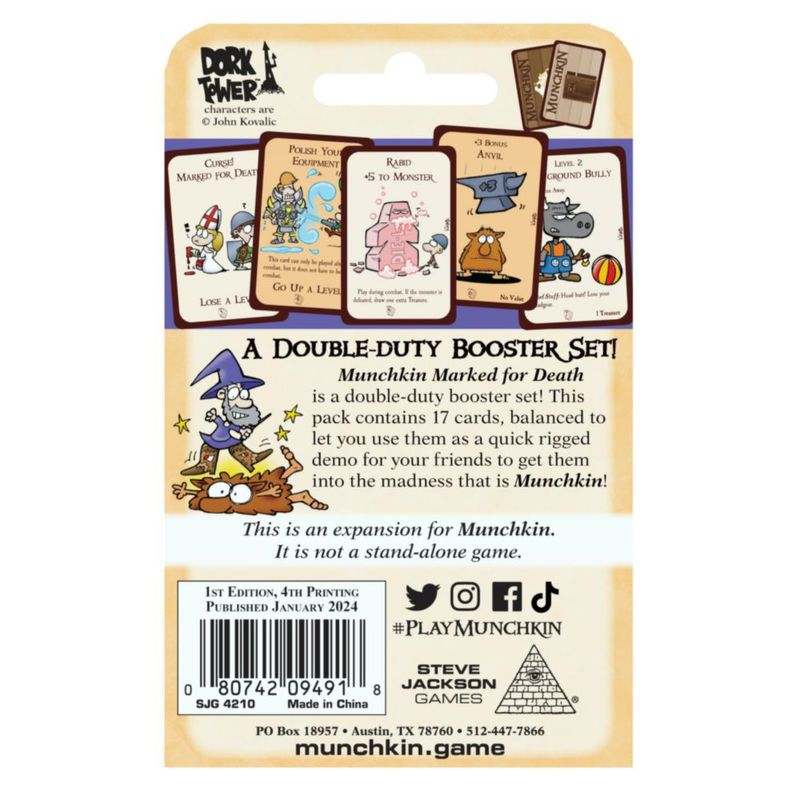 Juego de Mesa Steve Jackson Munchkin Marcado para la Muerte