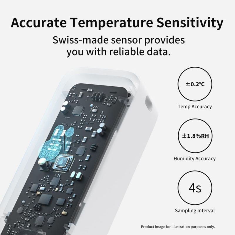 Sensor de humedad Wi‑Fi SwitchBot paquete de 4 con Hub 2 IP65