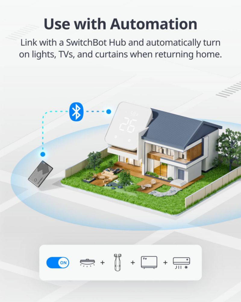 Tarjeta rastreadora para billetera SwitchBot Slim de 25 mm resistente al agua IP67