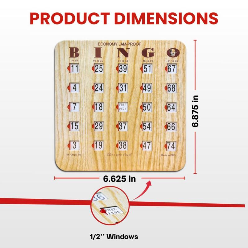 Tarjetas de Bingo MR CHIPS Pack de 200 a prueba de atasco – Color Beige
