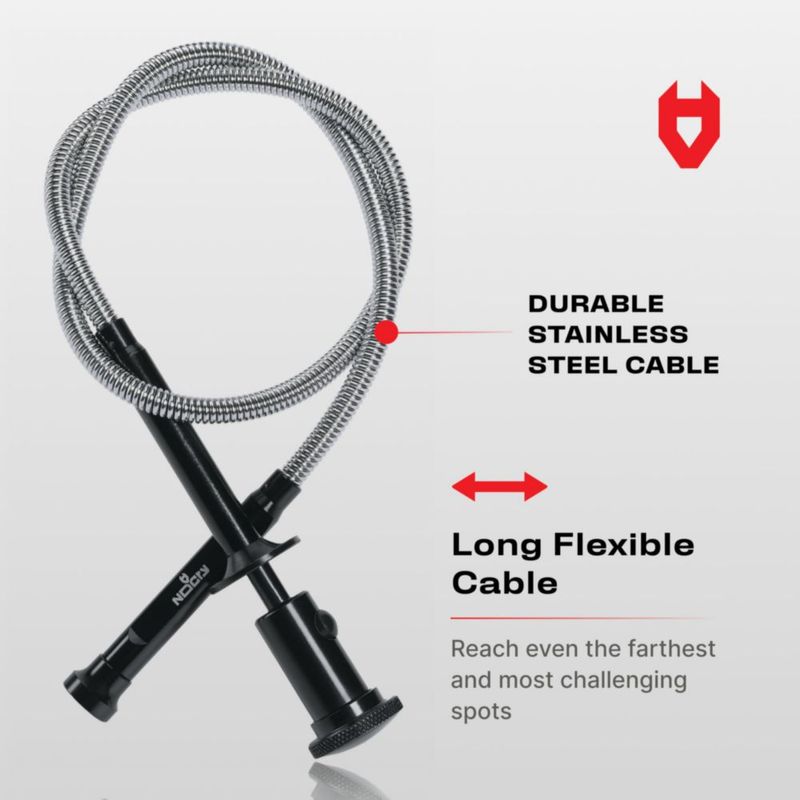 Herramienta de recogida NoCry 70 cm flexible con garra LED y imán de 23 kg