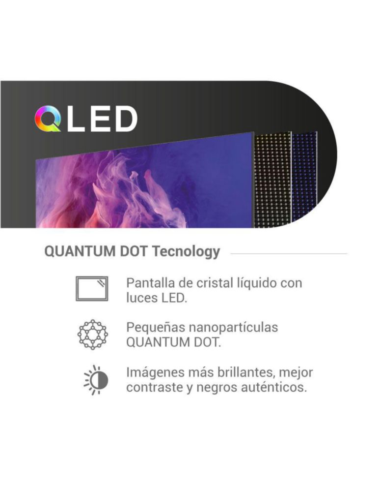 Pantalla 65 pulgadas Hyundai QLED UHD 4K HYLED6516QR con Roku TV