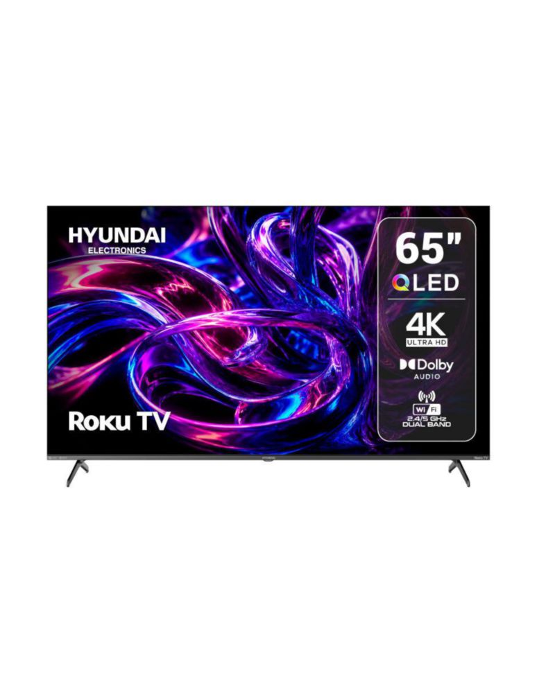 Pantalla 65 pulgadas Hyundai QLED UHD 4K HYLED6516QR con Roku TV