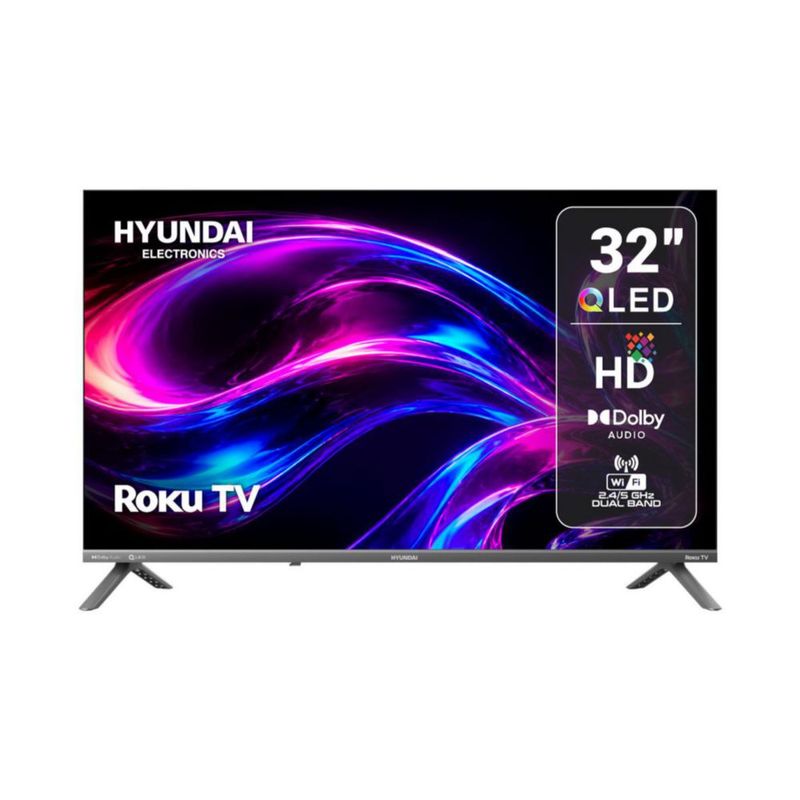 Pantalla 32 pulgadas Hyundai QLED HD HYLED3258QR con Roku TV