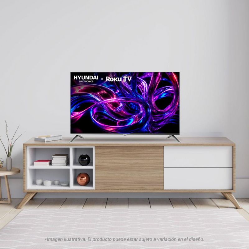 Pantalla 50 pulgadas Hyundai QLED UHD 4K HYLED5026QR con Roku TV