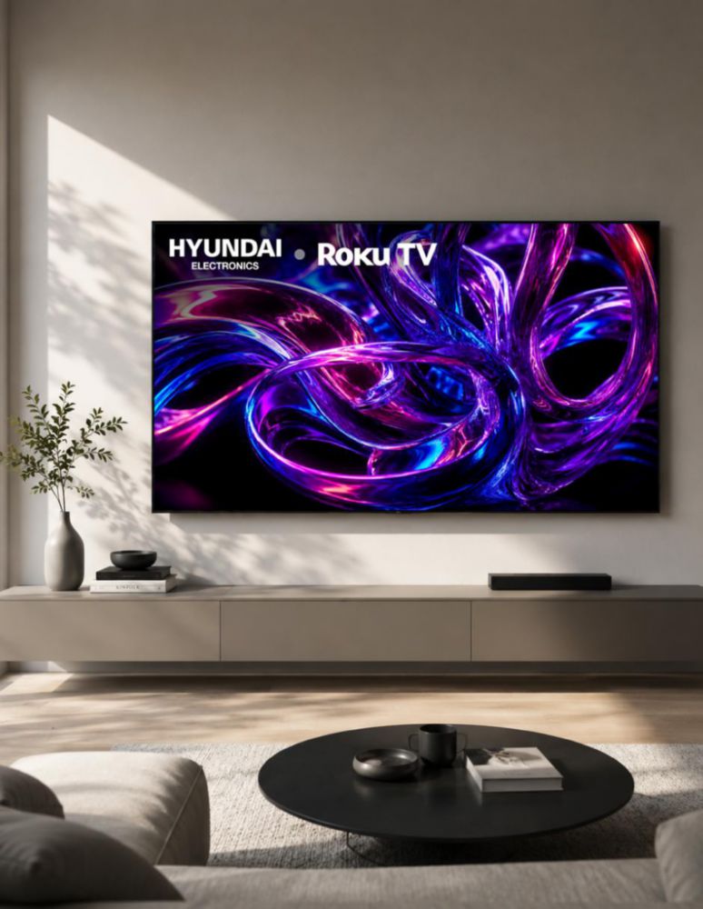 Pantalla 70 pulgadas Hyundai QLED UHD 4K HYLED7008QR con Roku TV