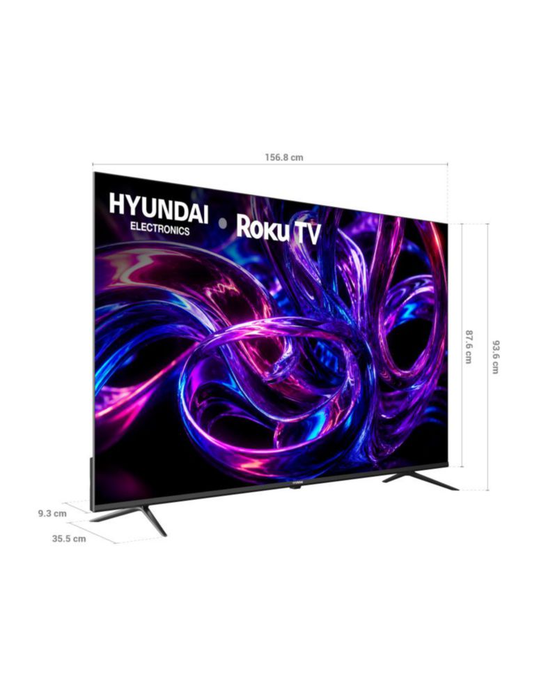 Pantalla 70 pulgadas Hyundai QLED UHD 4K HYLED7008QR con Roku TV