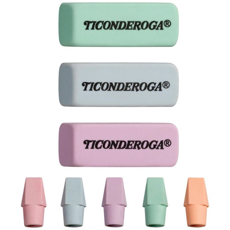 Paquete de 15 gomas de borrar Ticonderoga en colores pastel