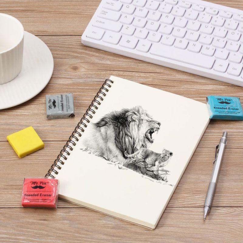 Borrador amasable Mr. Pen 35 cm paquete de 32 colores