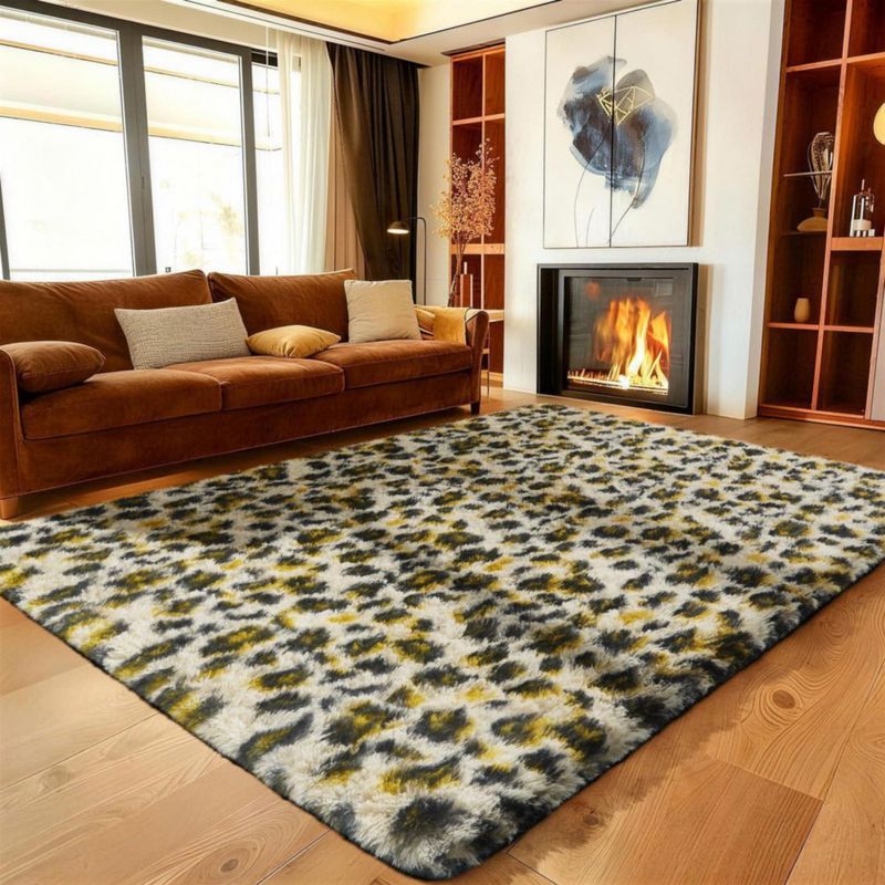 Alfombra Ophanie 6x9 Leopardo Peluda y Suave