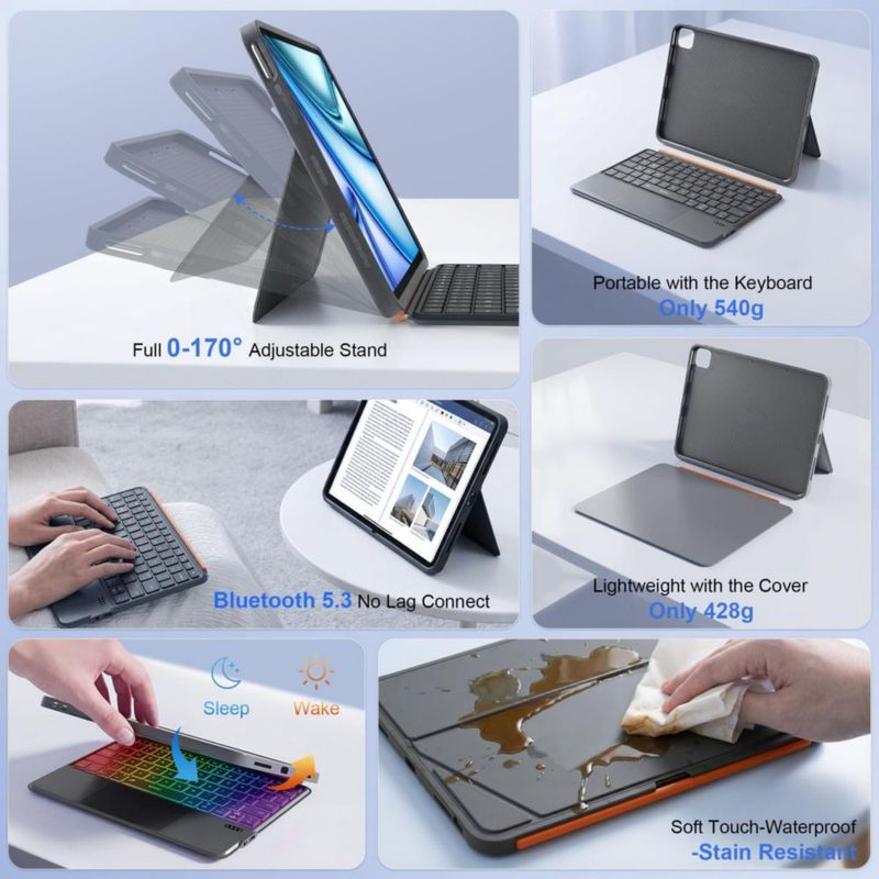 Funda para Tablet WIWU con Teclado Magnético 11" y Soporte Ajustable
