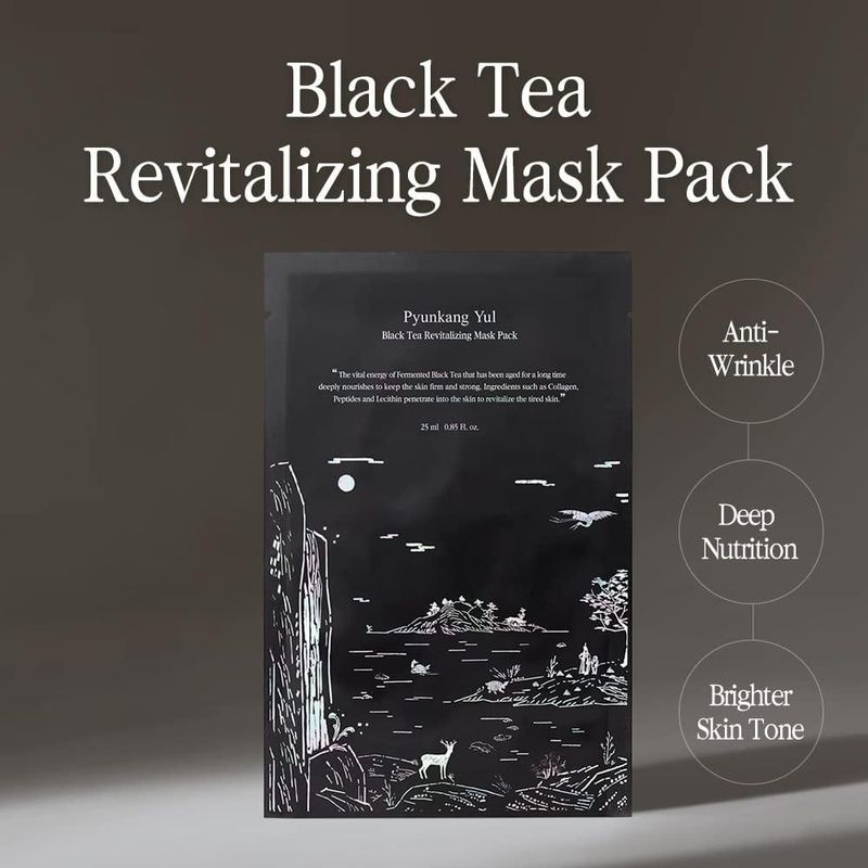 Mascarilla facial Pyunkang Yul té negro fermentado 25 ml x 10 unidades