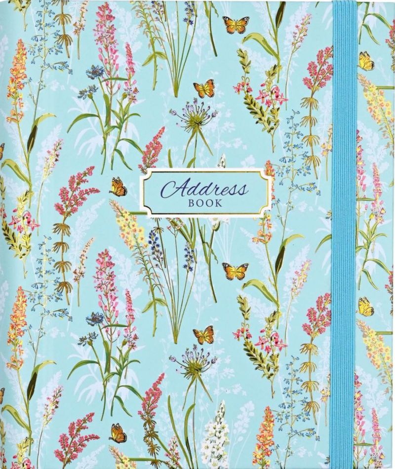 Libro de direcciones grande "Flores y Mariposas" de PETER PAUPER PRESS