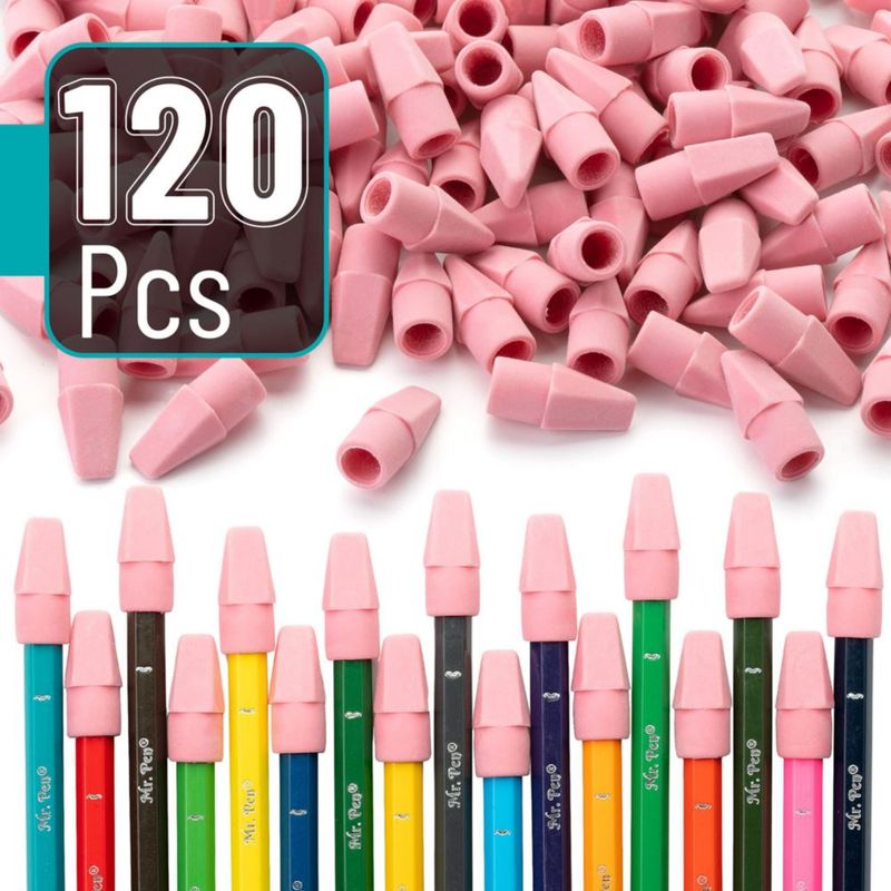 Borrador Mr. Pen paquete de 120 rosa sin látex