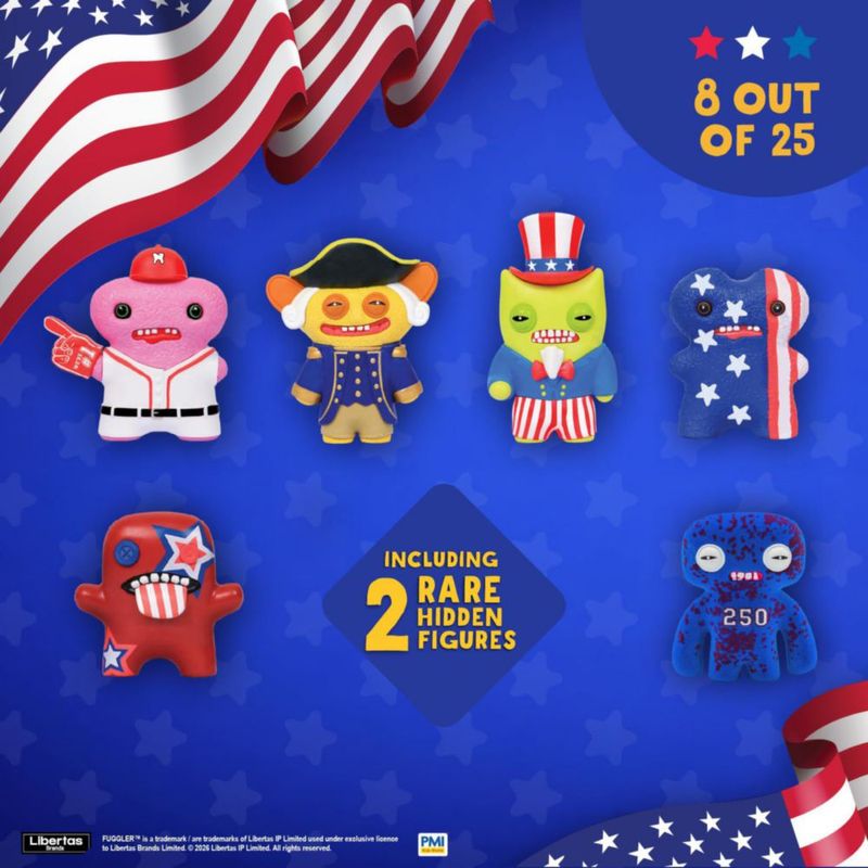 Figuras coleccionables P.M.I. Fuggler EE. UU. 250 – Pack de 8
