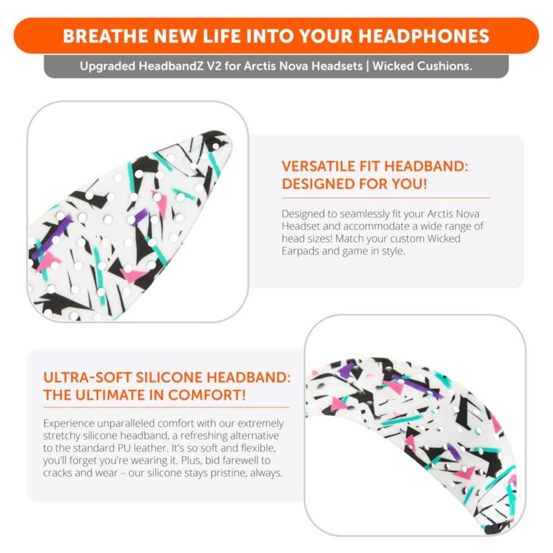 Banda de silicona WC Arctis Nova V2 de diseño ancho para auriculares
