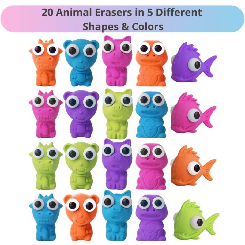 Goma de borrar Mr. Pen - Pack de 20 estilos variados