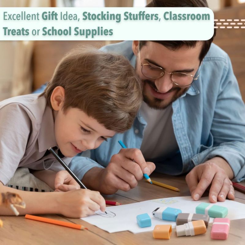 Borrador Mr. Pen 6 unidades colores pastel con tapa y rodillo