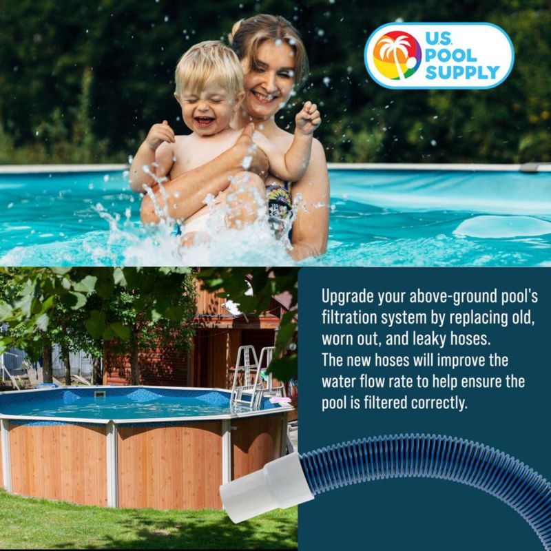 Kit de mangueras para piscina U.S. Pool Supply de 15" de alta resistencia 91 cm y 183 cm