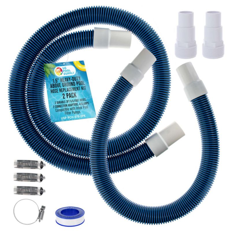 Kit de mangueras para piscina U.S. Pool Supply de 15" de alta resistencia 91 cm y 183 cm