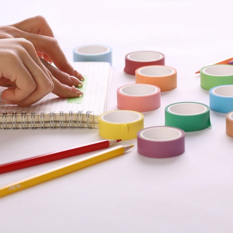 Set de cintas washi Mr. Pen 10 unidades colores 15 cm de ancho