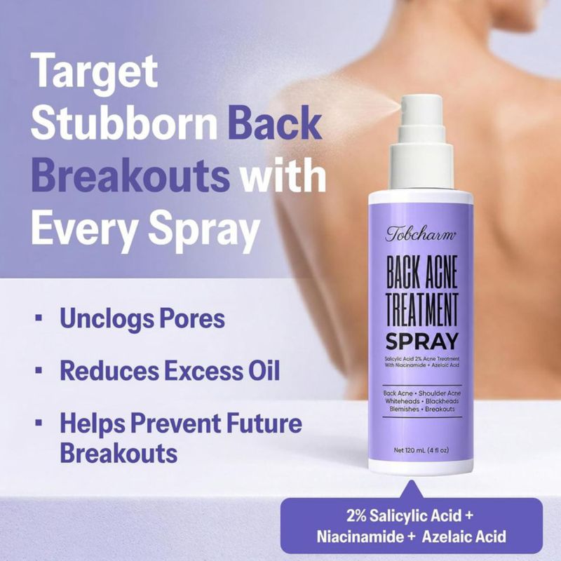 Spray Corporal Tobcharm 120 ml Ácido Salicílico y Ácido Azelaico